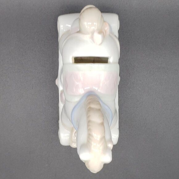 Lullaby Lane 1991 Summit Collection Porcelain Pastel Rocking Horse Piggy Bank - Picture 4 of 14